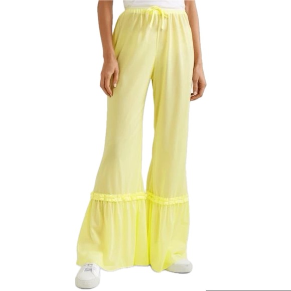 Miu Miu Yellow Ruffle Trousers - Picture 5 of 11
